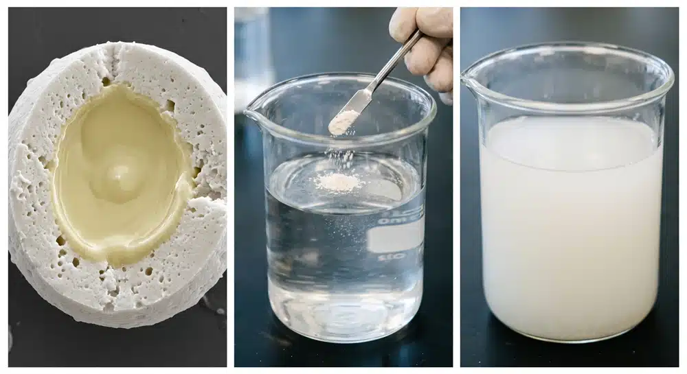 Diagram explaining 50 percent potency and cold-water-dispersible Vitamin E
