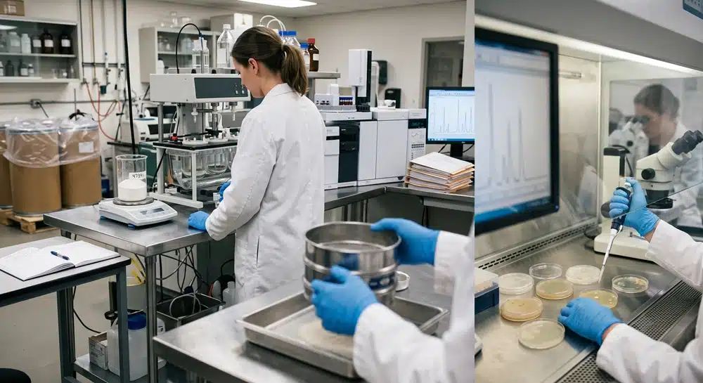 MSM and glycine ingredient COA quality testing checklist