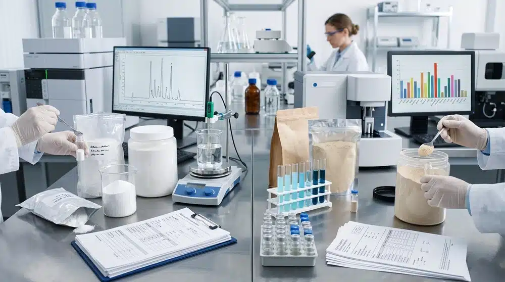 Quality testing for glucosamine assay and bone broth protein GAG specifications