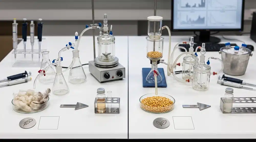Animal-derived hydrolyzed keratin versus plant-derived pea protein source comparison