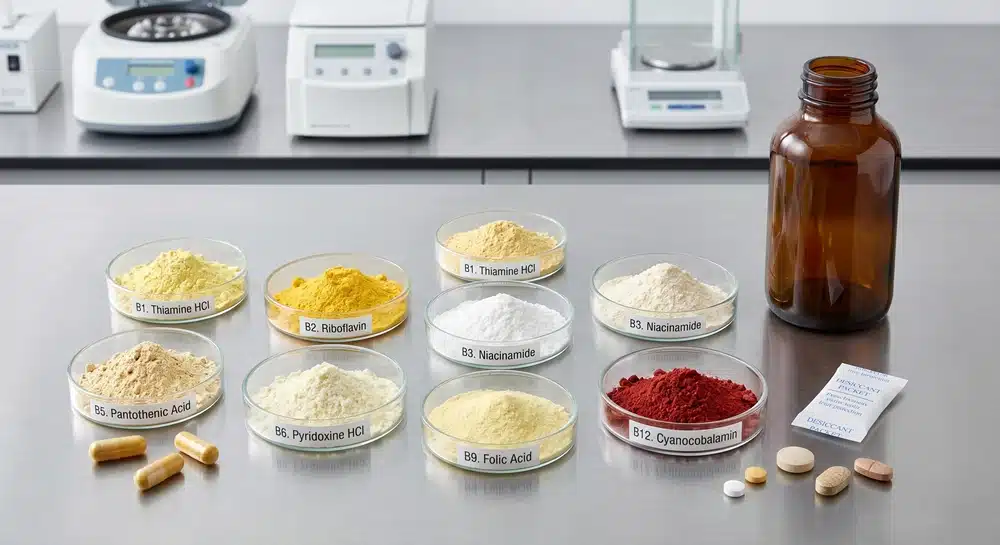 vitamin-b-complex-formulation-stability Vitamin B complex formulation stability and raw material forms for supplements