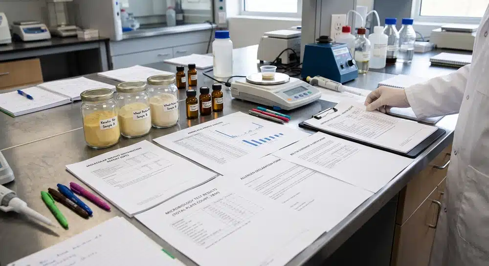Hydrolyzed keratin and wheat protein COA buyer checklist