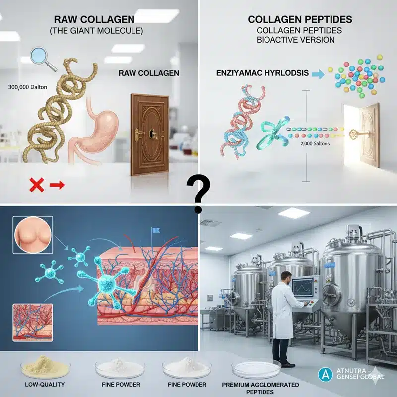 Differences of collagen and collagen peptides