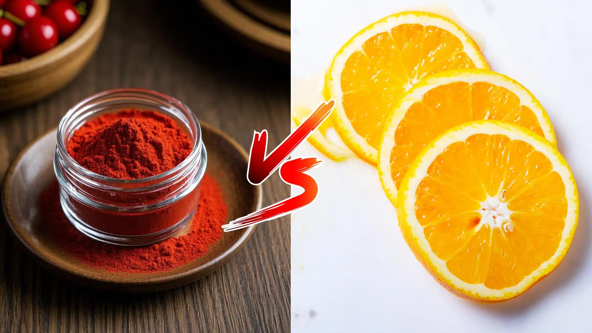 Poudre de cerise acérola bio Vs acide ascorbique