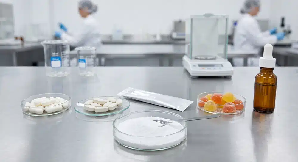 magnesium-supplement-dosage-form-comparison Magnesium supplement dosage forms capsules tablets powder gummies and liquid manufacturing