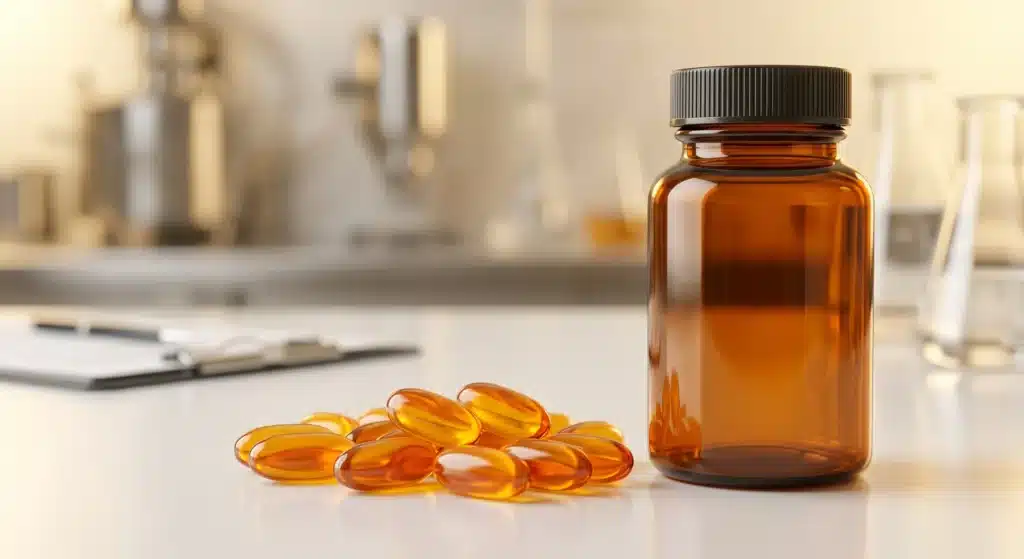 CoQ10 softgel supplement for heart health and cellular energy formulas