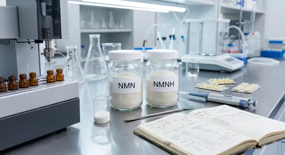 NMN vs NMNH raw material comparison for NAD+ supplement formulation