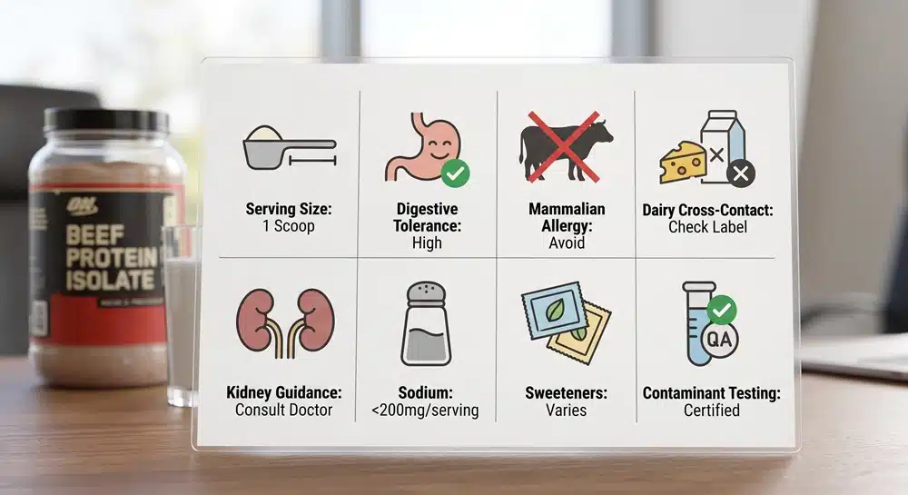Beef protein isolate safety and side effects matrix