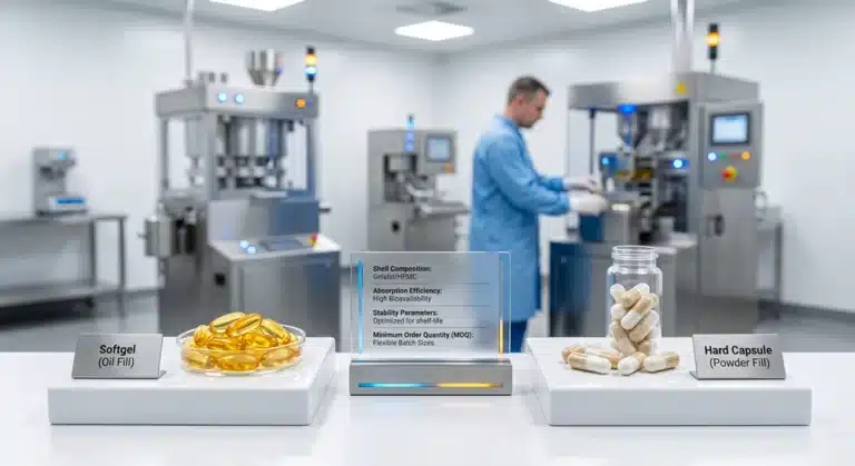 Softgels vs capsules comparison for supplement manufacturing