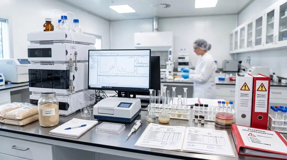 Quality testing for walnut peptide powder molecular weight peptide content and walnut allergen documentation