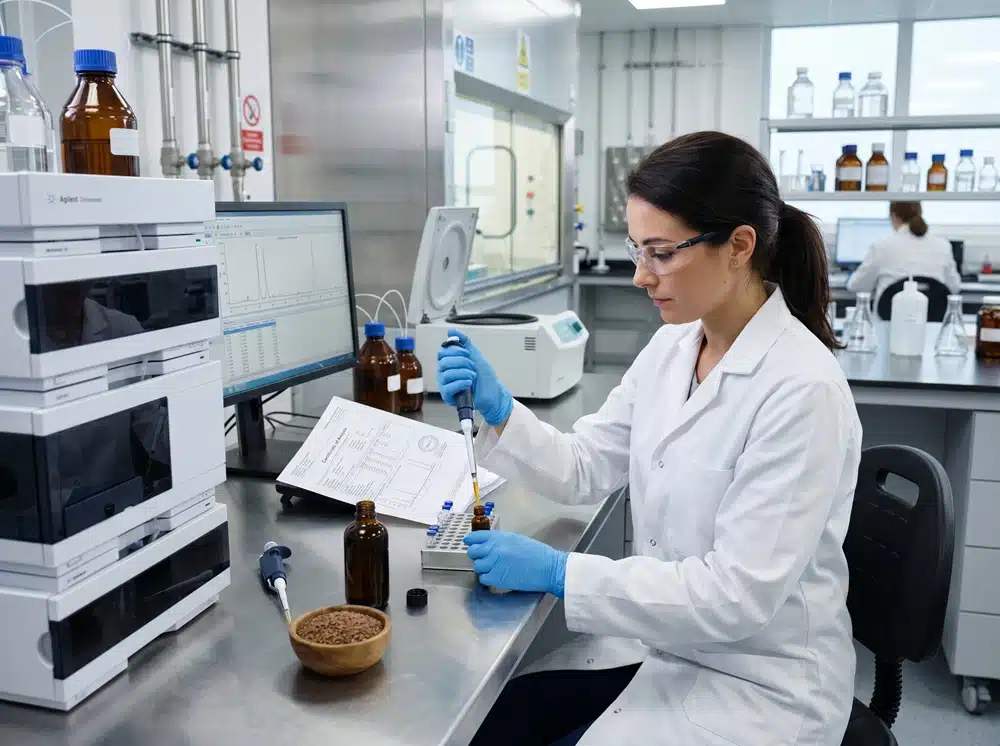 flaxseed-oil-quality-testing-lab-coa. Flaxseed oil quality testing: COA, peroxide value, acid value and fatty acid profile