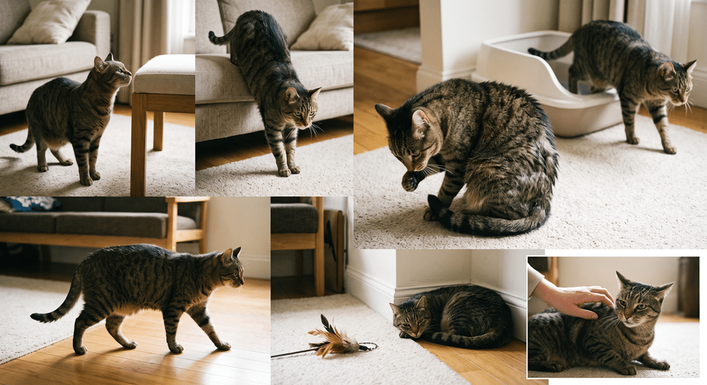 Cat mobility and behavior changes that may require veterinary joint assessment