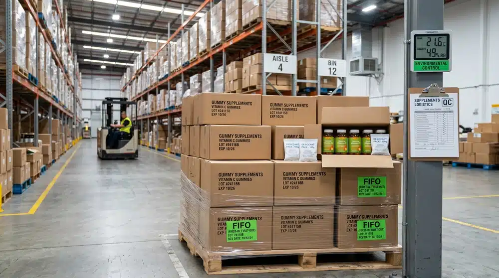 bulk-gummy-supplement-warehouse-storage bulk gummy supplement warehouse storage with humidity monitoring