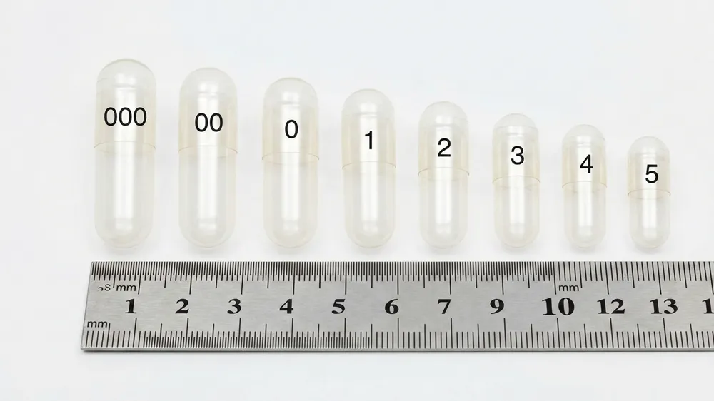 Dimensioni delle capsule Da misura 000 a misura 5