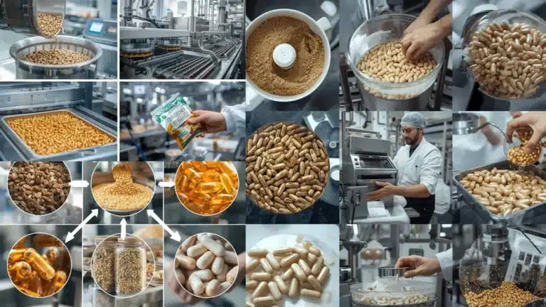 Como se processa o fabrico de suplementos em cápsulas