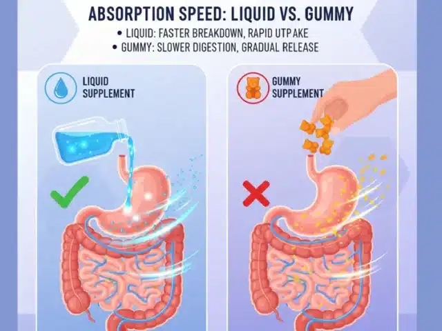 Sind flüssige Nahrungsergänzungsmittel schneller als Gummibärchen？?