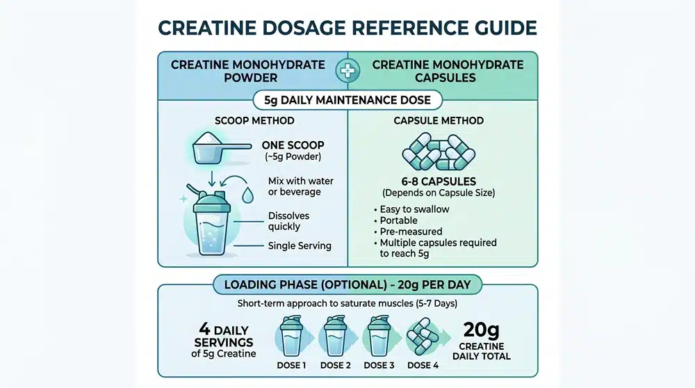 creatine-capsule-count-5g-dose-chart How many creatine capsules equal a 5 gram dose chart