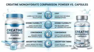 Creatine powder vs capsules comparison for cost dose convenience and absorption