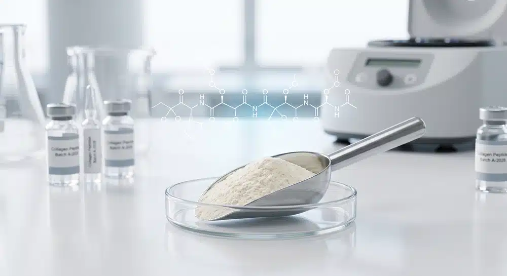 Hydrolyzed collagen peptides powder for supplement formulation