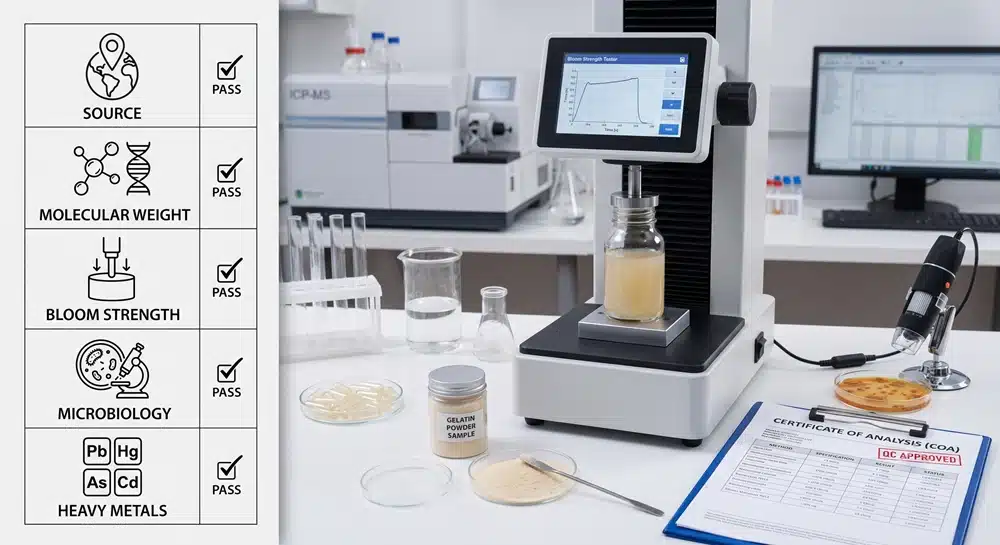 collagen-gelatin-quality-testing-coa Quality testing checklist for collagen peptides and gelatin ingredients