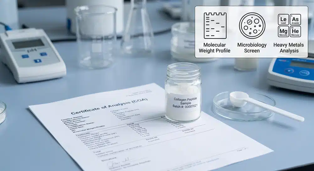 collagen-peptides-quality-testing-coa Collagen peptides quality testing COA molecular weight and heavy metals