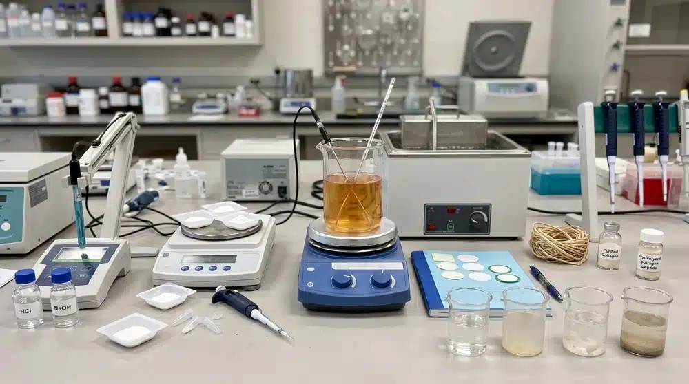 Collagen solubility in water depends on pH salt temperature and hydrolysis