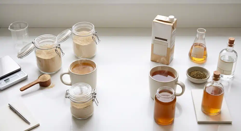 Bone broth powder vs liquid comparison by protein, sodium, ingredients and convenience