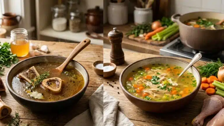 difference between bone broth and chicken broth