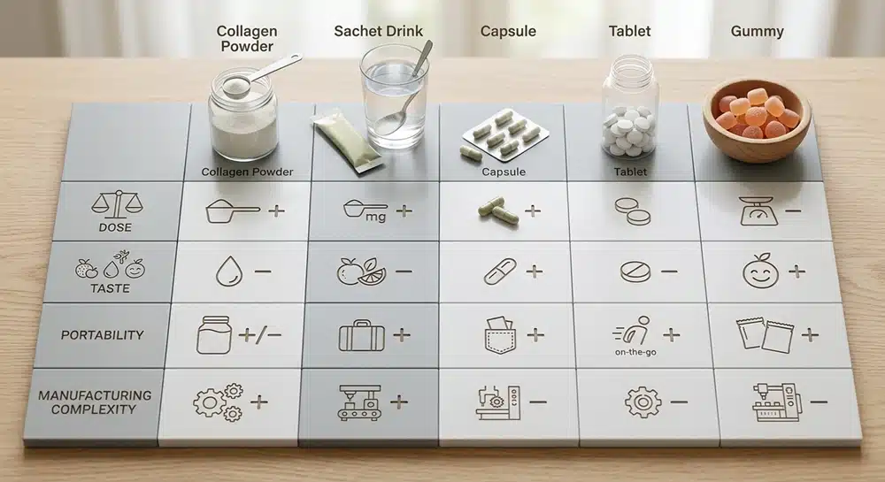 Collagen powder drink capsule and gummy comparison in the Philippines