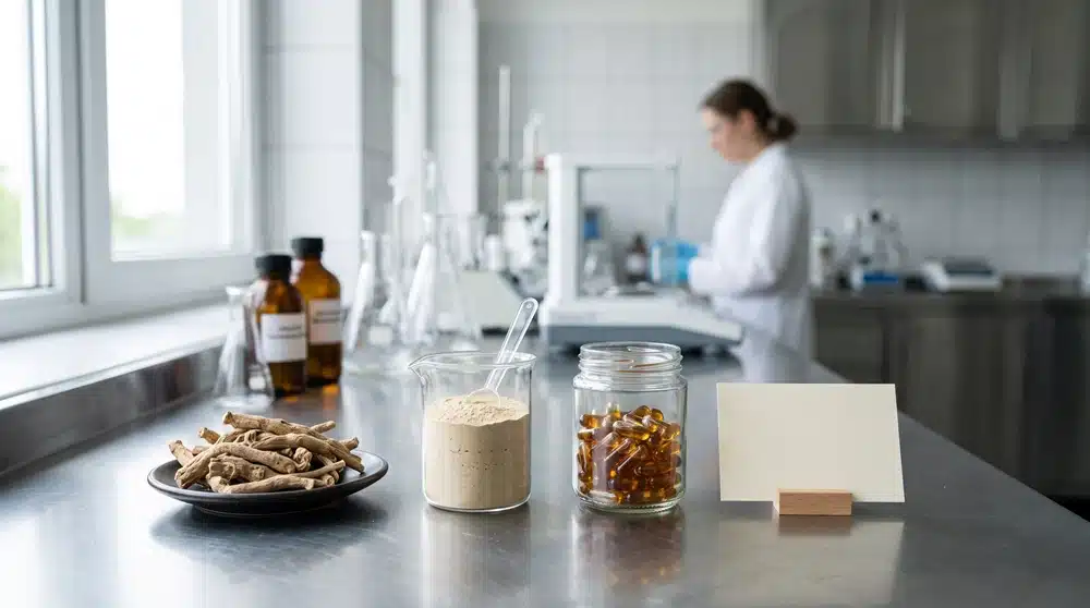 Ashwagandha root powder and standardized extract comparison