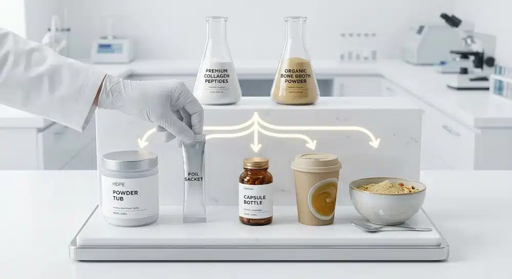 collagen-bone-broth-dosage-form-selection Collagen and bone broth dosage form selection for supplement brands