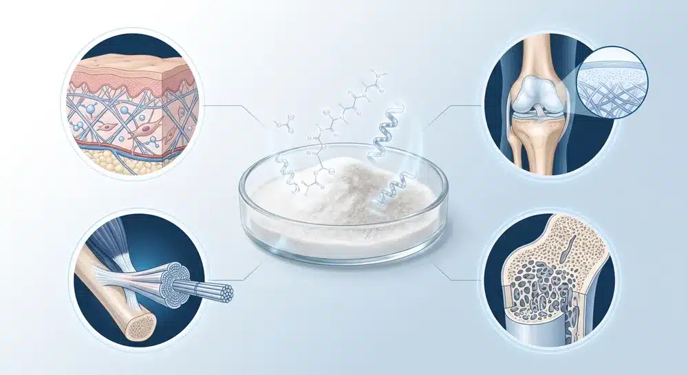 collagen peptides benefits for skin joints bones and connective tissue