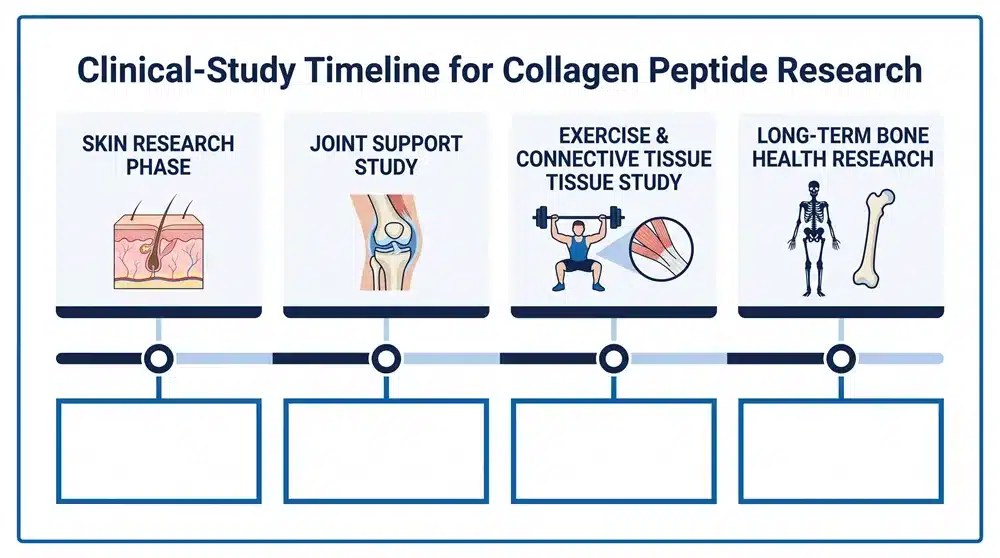 collagen peptides results timeline skin joints muscle and bone