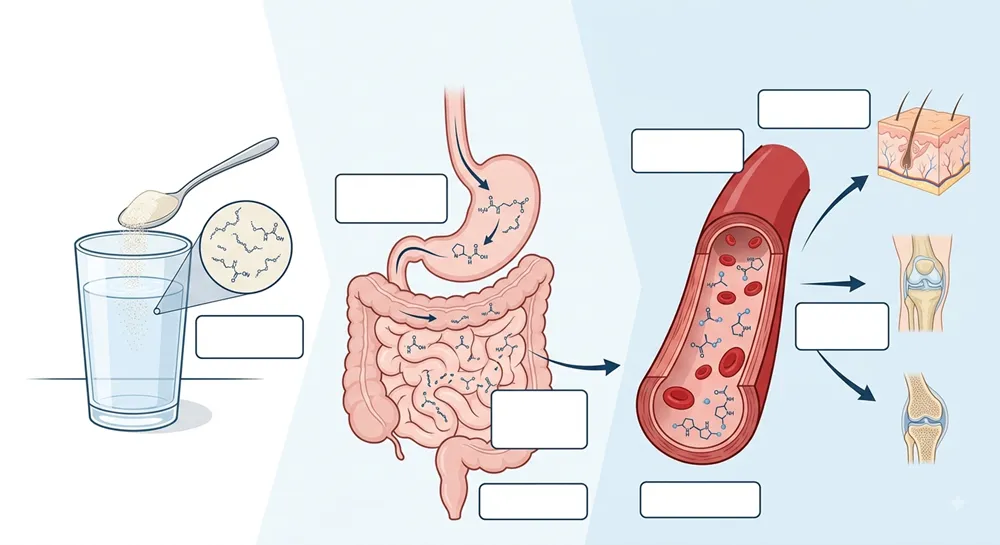 how collagen peptides are digested and absorbed in the body