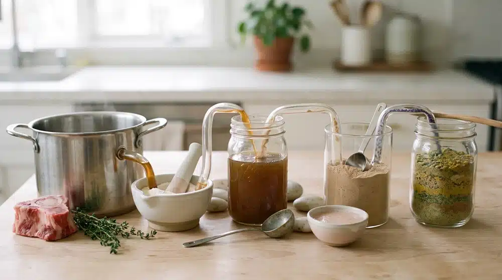 Types of bone broth protein powder and how their amino acid profiles differ